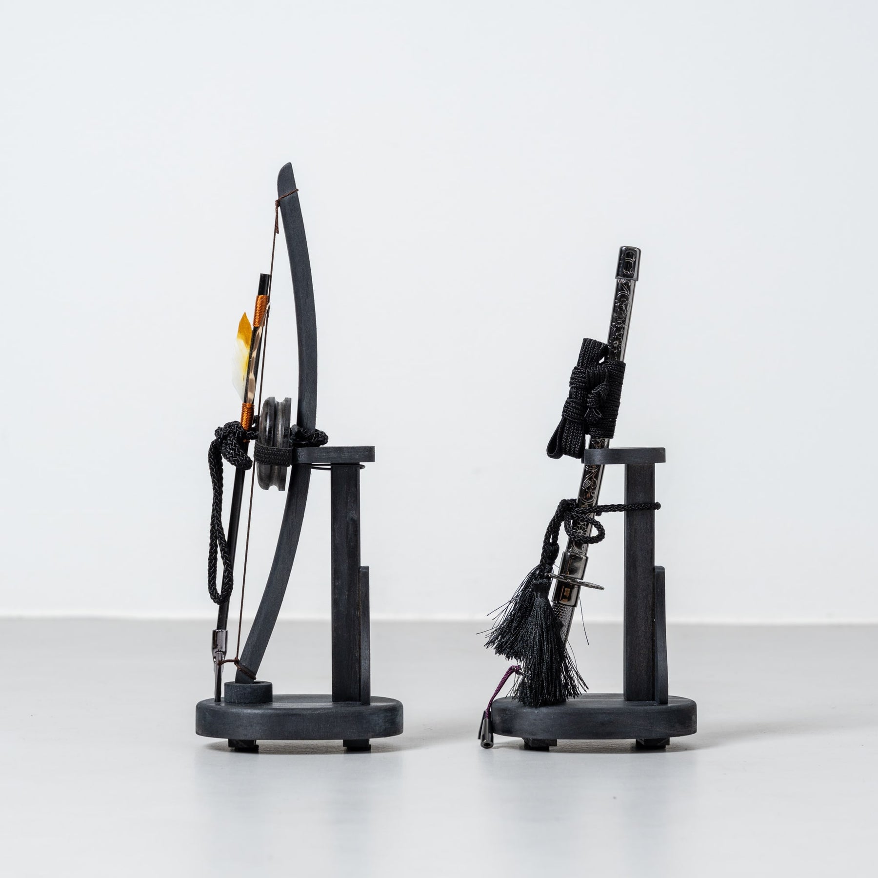 五月人形 千景 兜ケース 黒グレー 清秀作