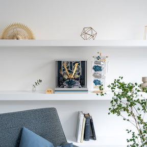 五月人形 千景 兜ケース グレー青 清秀作