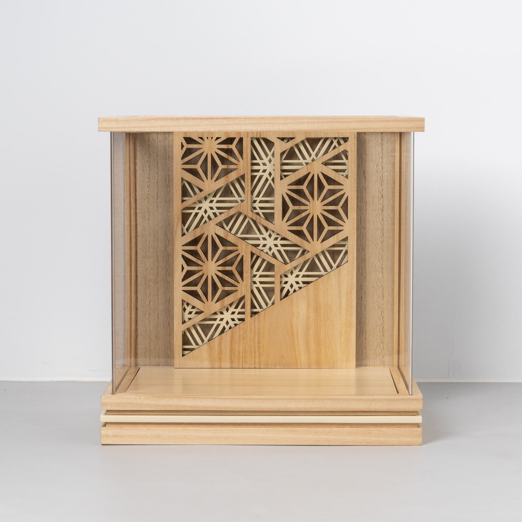 五月人形 千景 兜ケース 白木ベージュ 清秀作