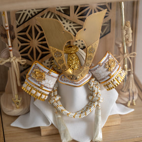 五月人形 千景 兜ケース 白木ベージュ 清秀作