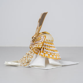 五月人形 千景 兜ケース 白木ベージュ 清秀作