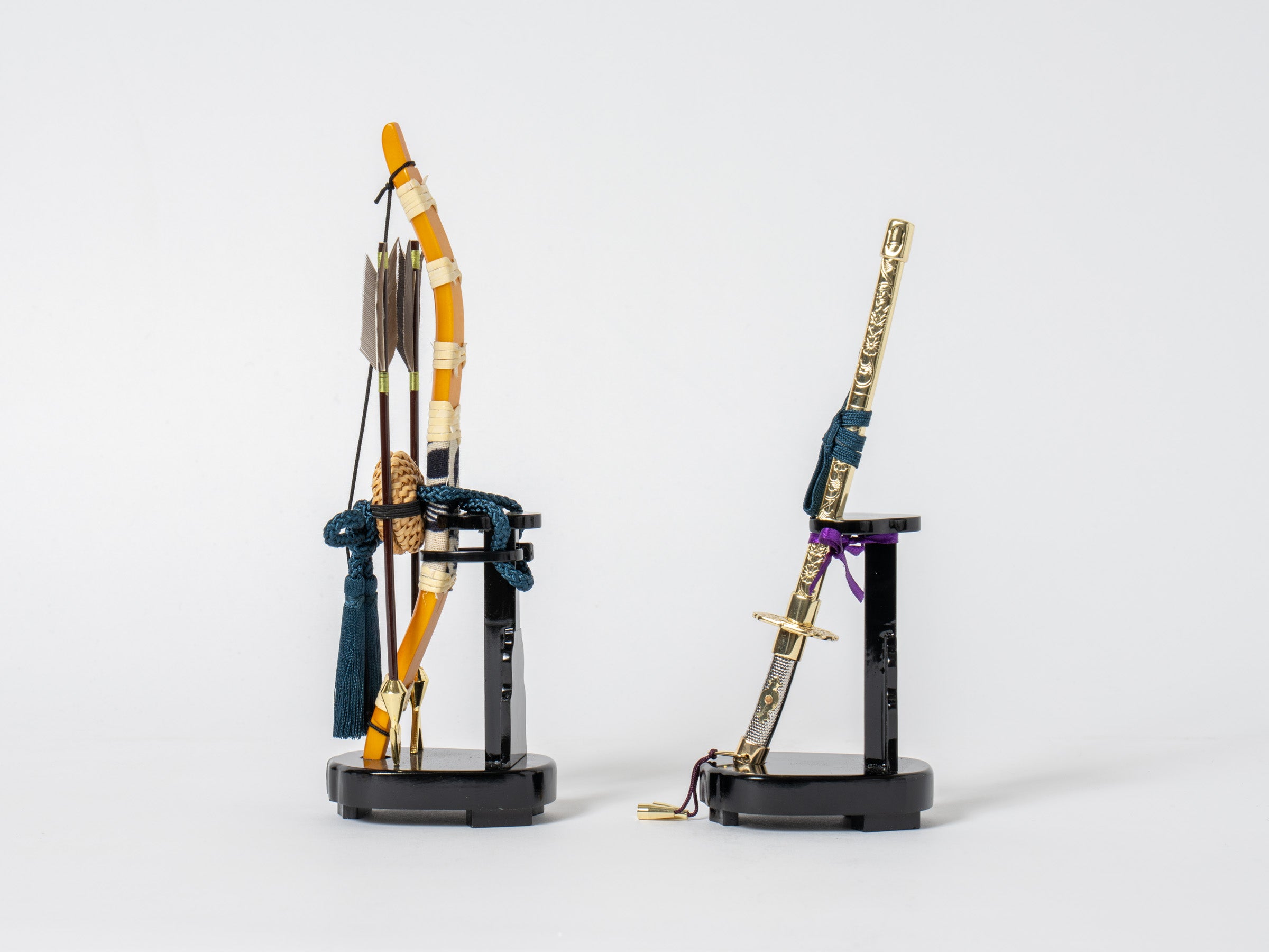 五月人形 わかば収納飾り 黒 8号 翠鳳作 縹色