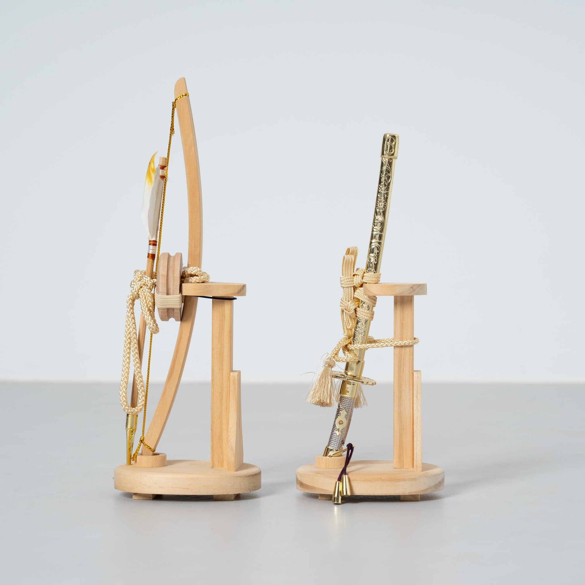 五月人形 わかば収納飾り 白ナチュラル 8号 翠鳳作 ベージュ