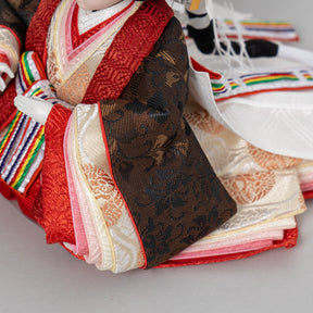 雛人形 和彩 人形ケース 白木 吉徳大光 正絹花菱黒箔