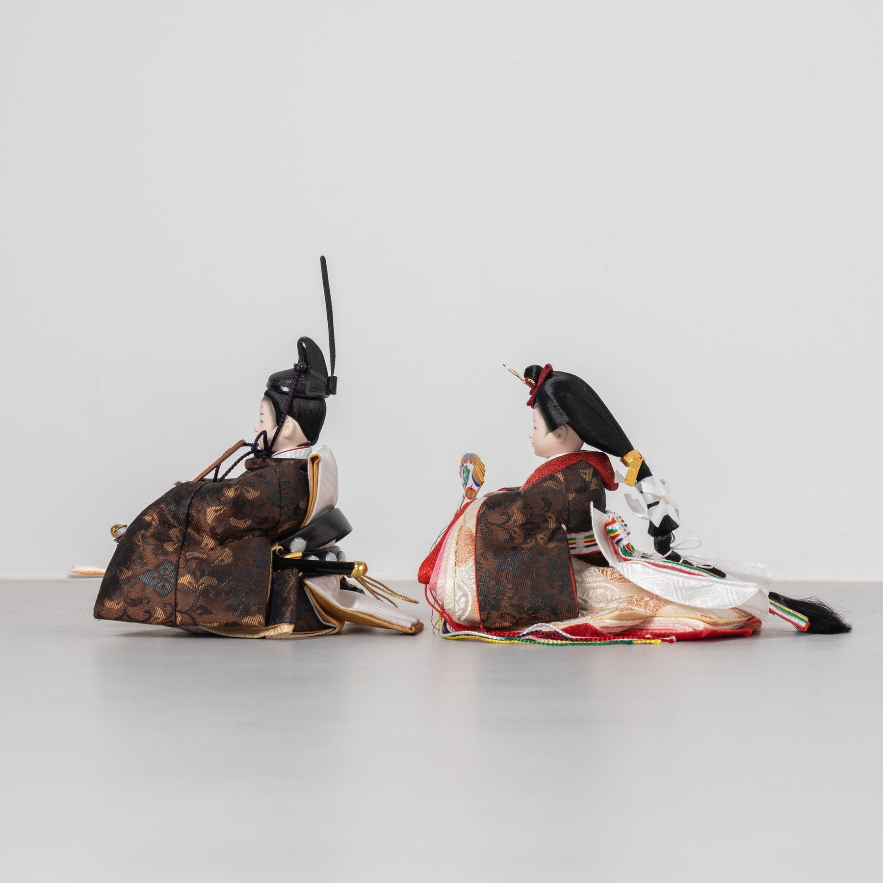 雛人形 和彩 人形ケース 白木 吉徳大光 正絹花菱黒箔