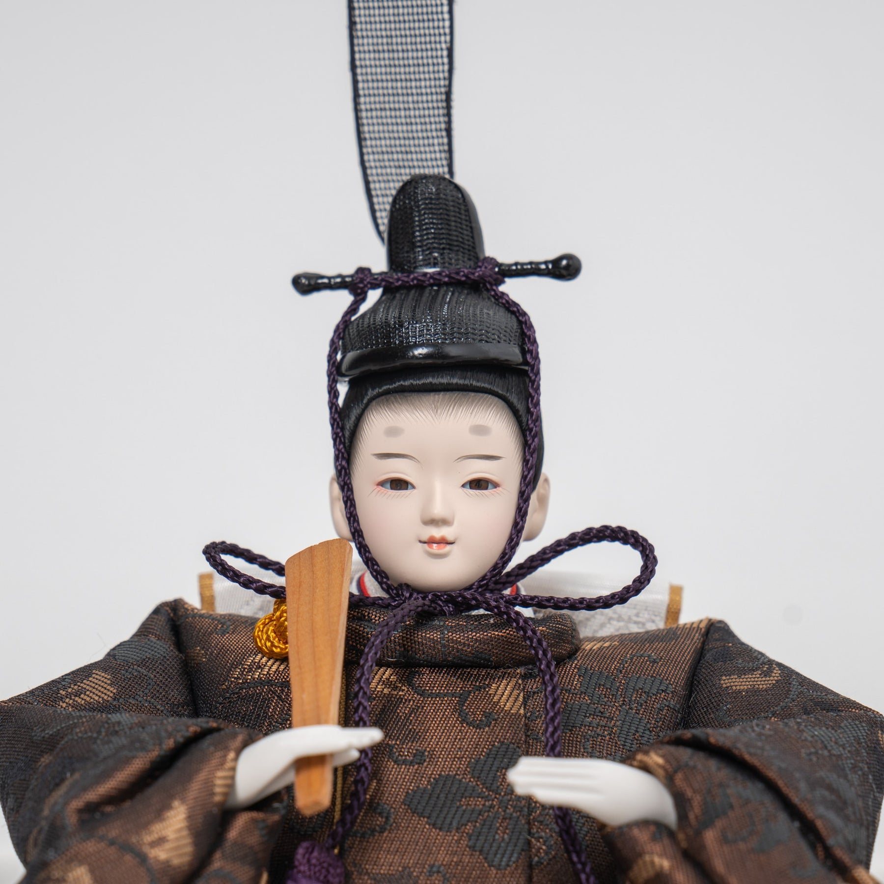 雛人形 和彩 人形ケース 白木 吉徳大光 正絹花菱黒箔