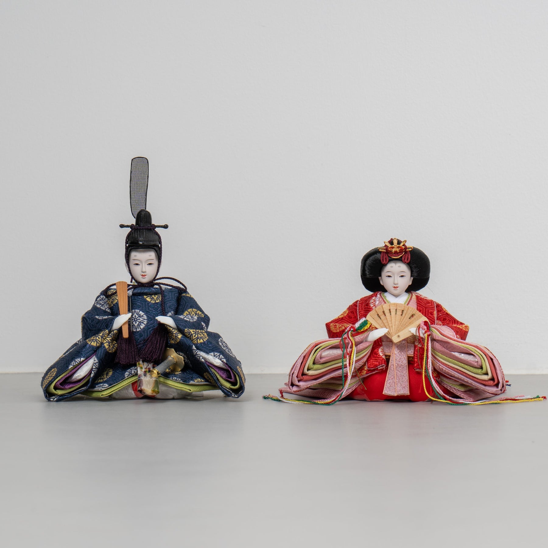 雛人形 和彩 人形ケース 白木 吉藤 正絹有職紺赤