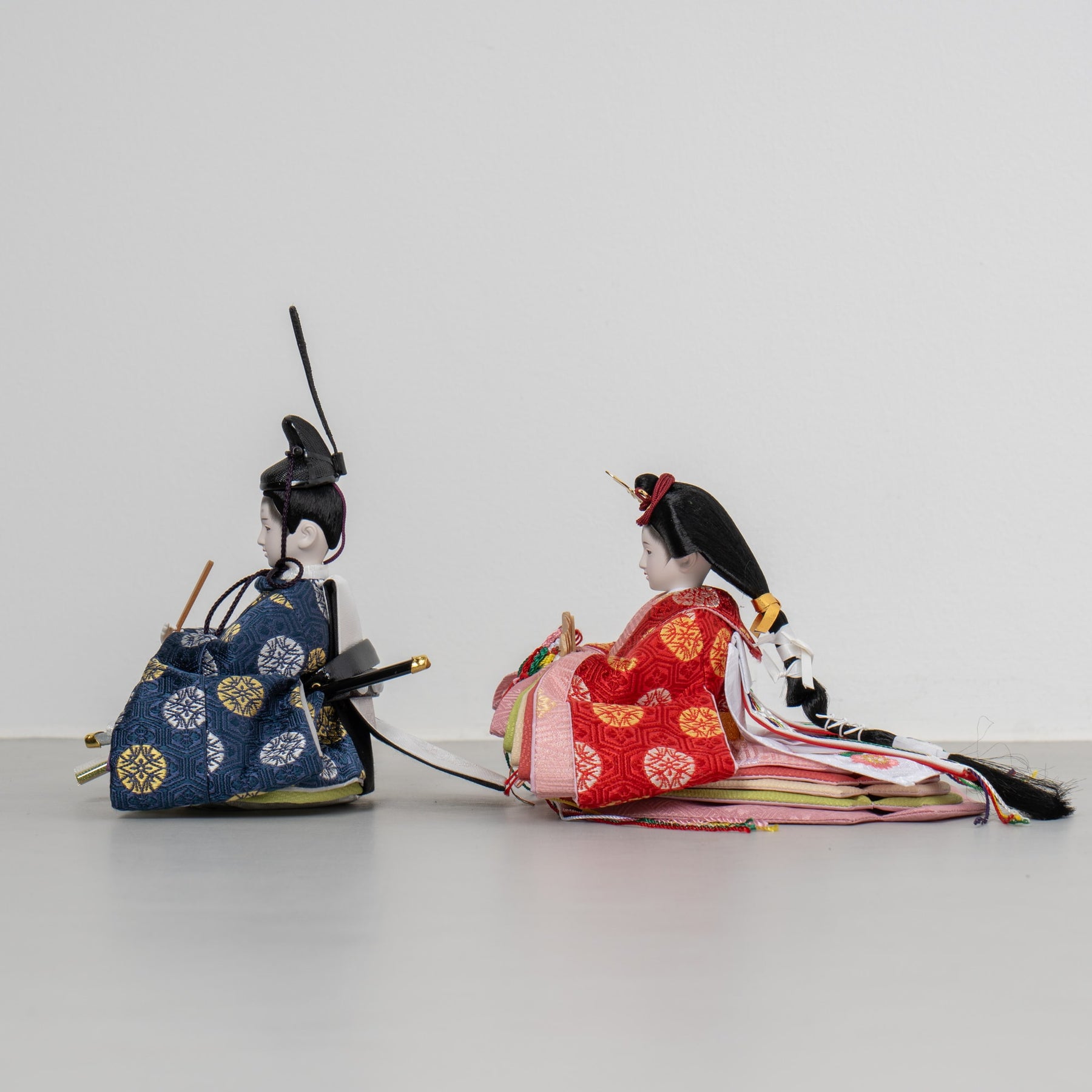 雛人形 和彩 人形ケース 白木 吉藤 正絹有職紺赤