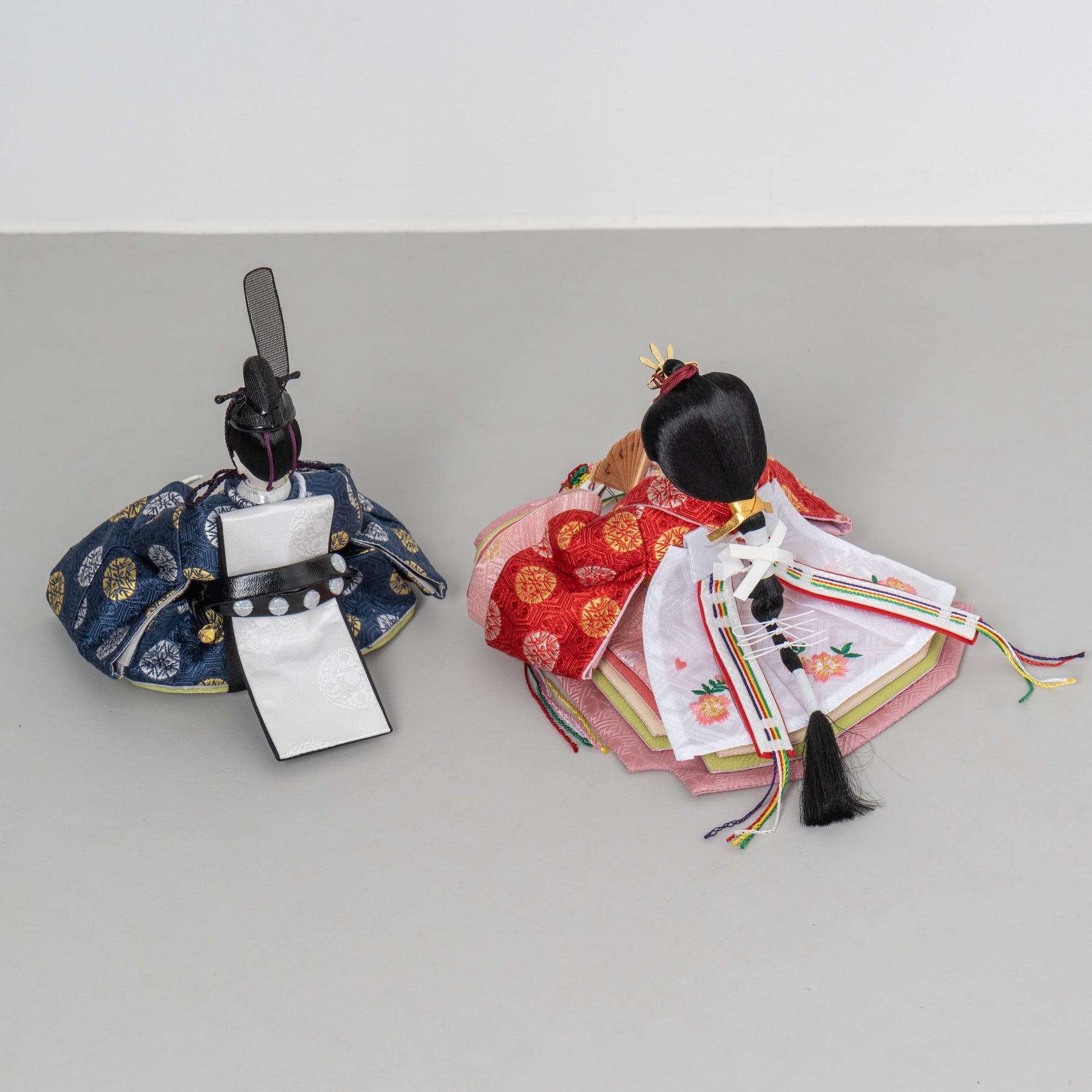 雛人形 和彩 人形ケース 白木 吉藤 正絹有職紺赤