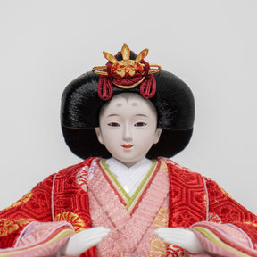 雛人形 和彩 人形ケース 白木 吉藤 正絹有職紺赤