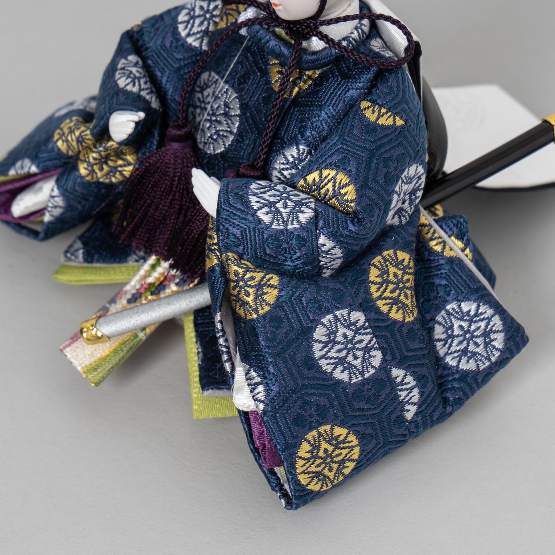 雛人形 和彩 人形ケース 白木 吉藤 正絹有職紺赤