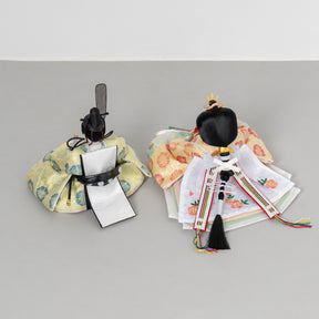 雛人形 和彩 人形ケース 白木 吉藤 黄ピンク