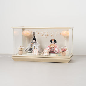 雛人形 貴和 人形ケース ベージュ 吉徳大光 正絹菊紋