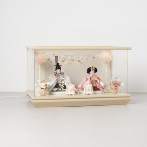 雛人形 貴和 人形ケース ベージュ 吉徳大光 正絹菊紋