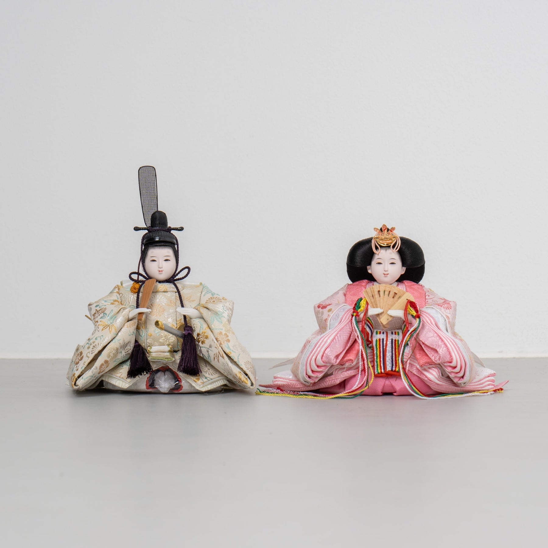 雛人形 貴和 人形ケース ベージュ 吉徳大光 正絹吉祥紋