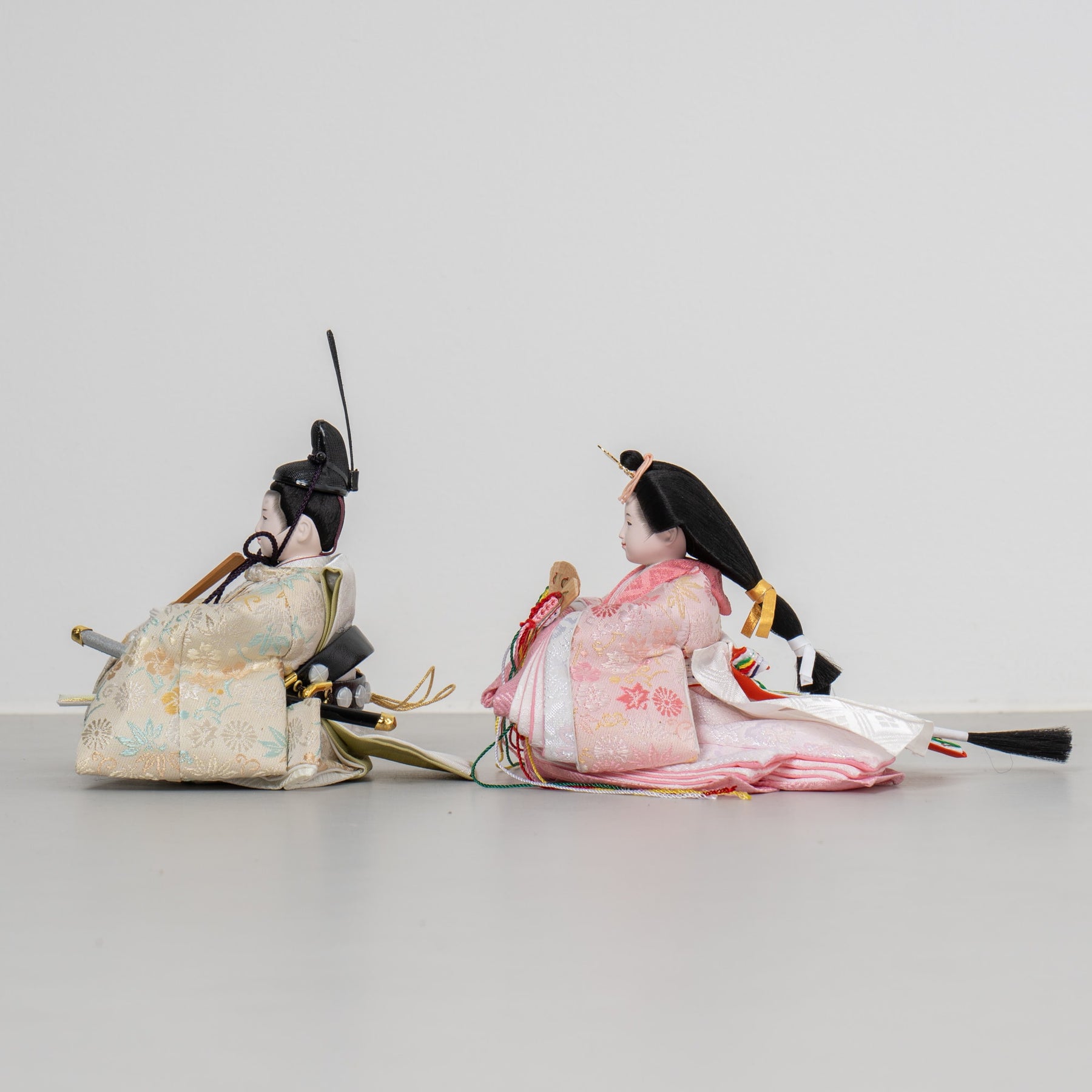 雛人形 貴和 人形ケース ベージュ 吉徳大光 正絹吉祥紋