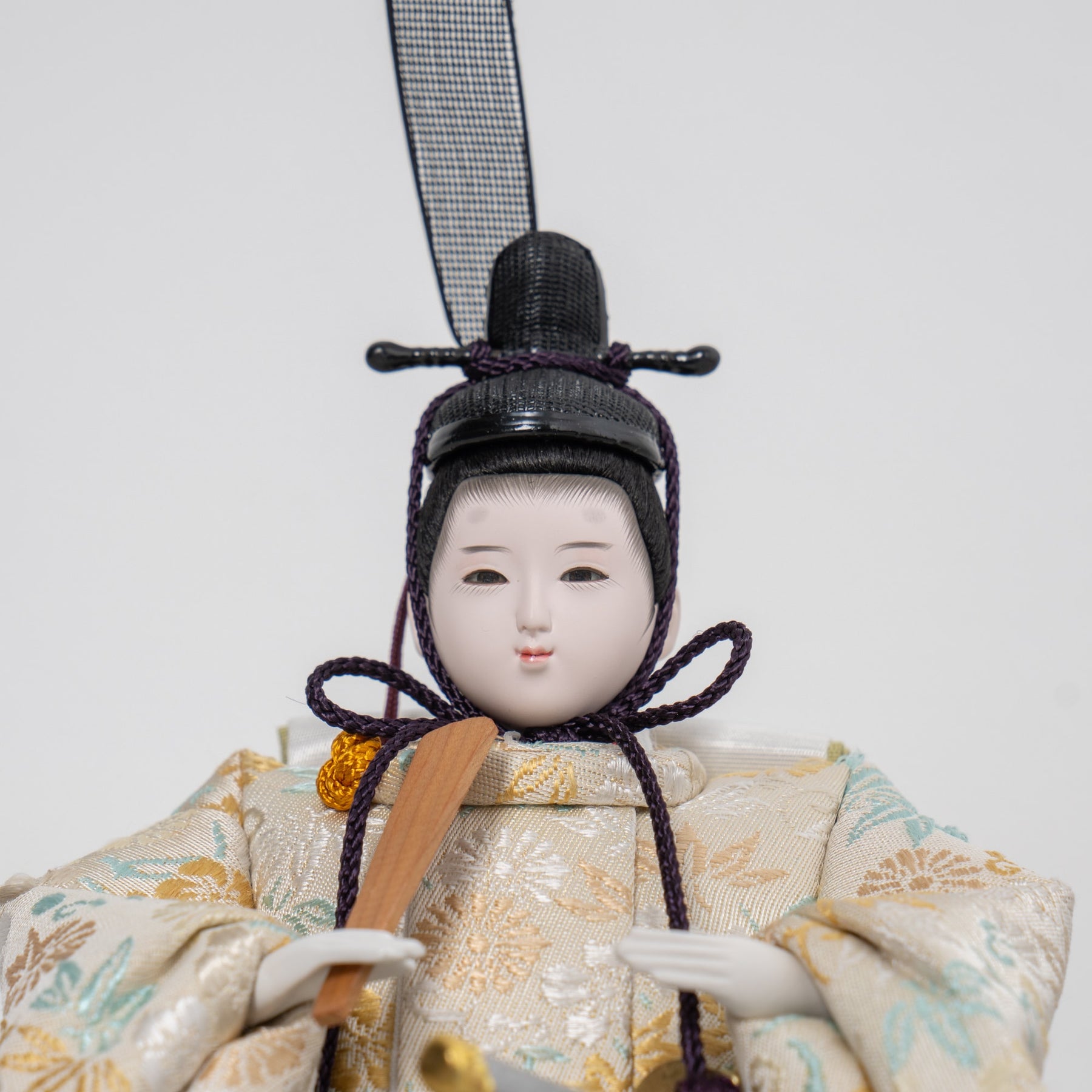 雛人形 貴和 人形ケース ベージュ 吉徳大光 正絹吉祥紋