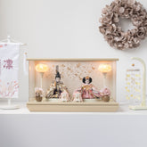 雛人形 貴和 人形ケース ベージュ 吉藤 正絹川又亀甲