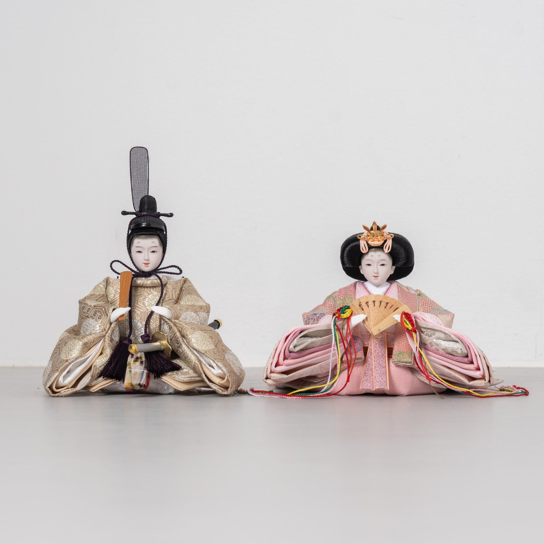 雛人形 貴和 人形ケース ベージュ 吉藤 正絹川又亀甲