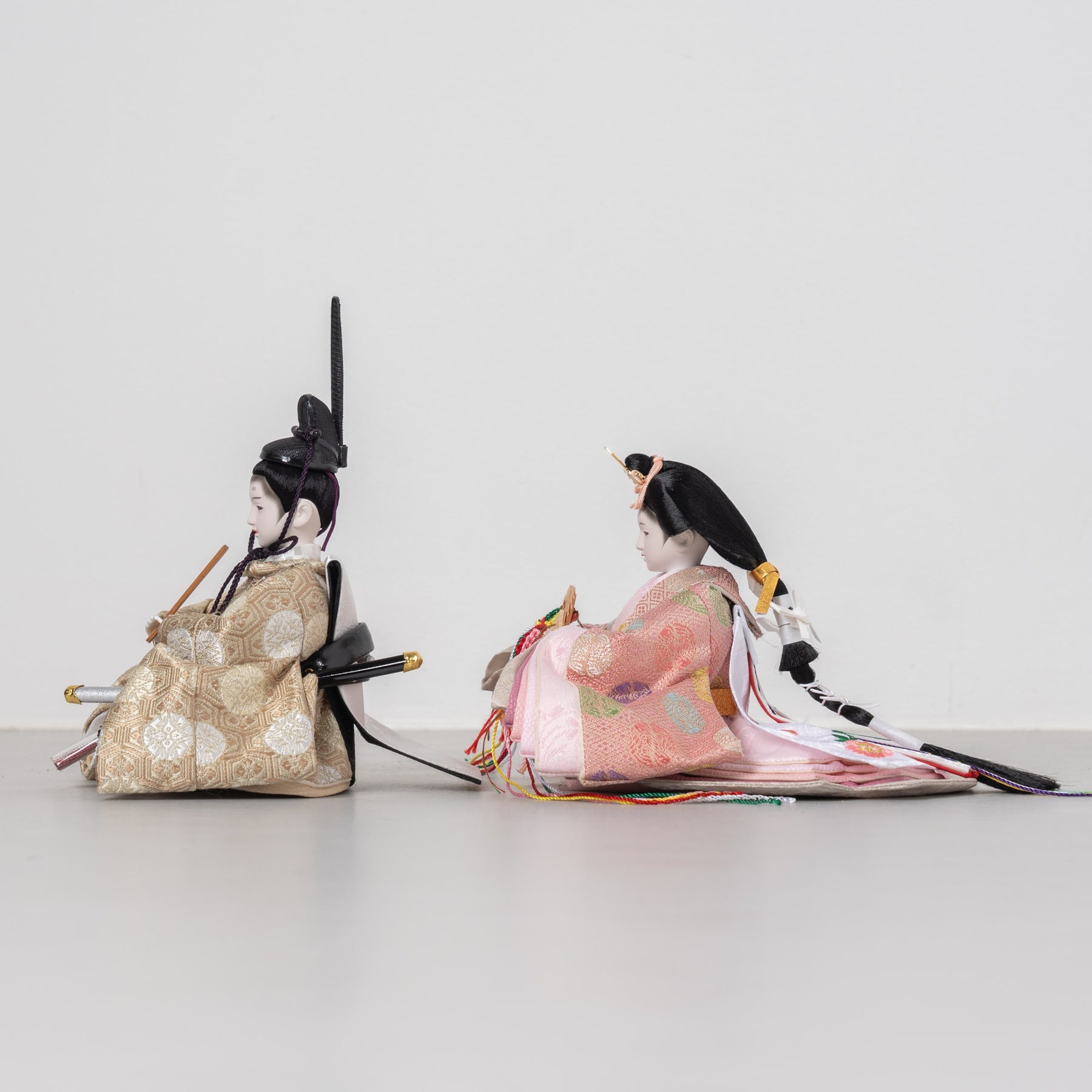 雛人形 貴和 人形ケース ベージュ 吉藤 正絹川又亀甲