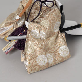 雛人形 貴和 人形ケース ベージュ 吉藤 正絹川又亀甲