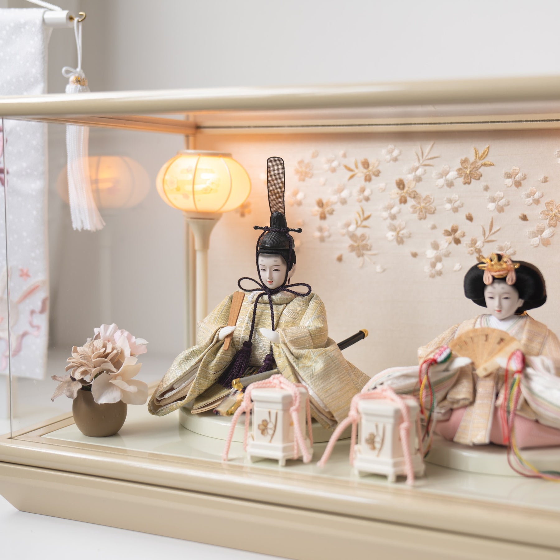 雛人形 貴和 人形ケース ベージュ 吉藤 川島織物