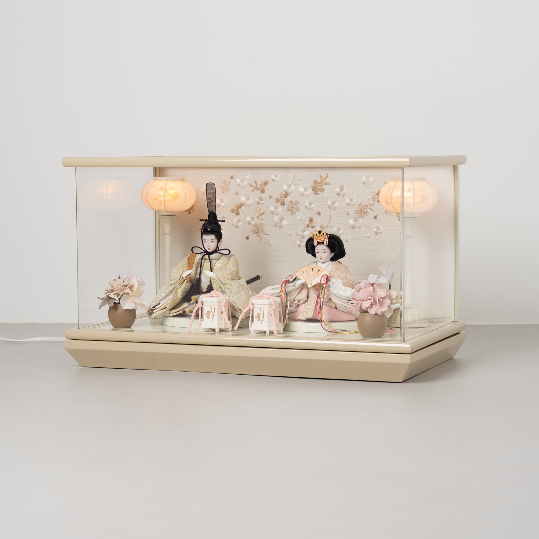 雛人形 貴和 人形ケース ベージュ 吉藤 川島織物