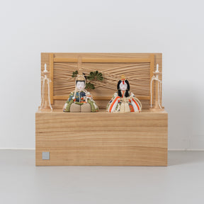 こひな収納飾り 竹千筋細工松つまみ 一秀