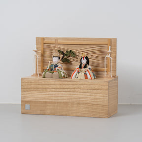 こひな収納飾り 竹千筋細工松つまみ 一秀