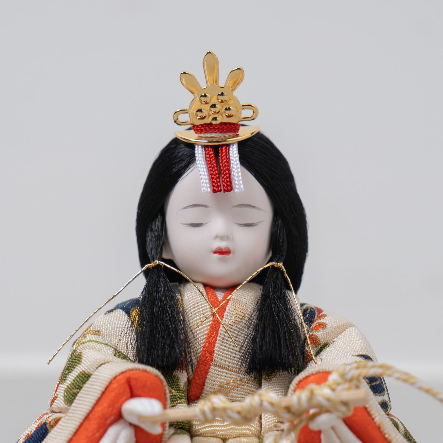 こひな収納飾り 竹千筋細工松つまみ 一秀