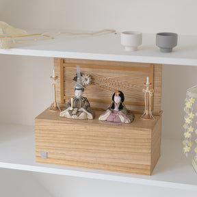 雛人形 こひな収納飾り 竹千筋細工花つまみ 一秀