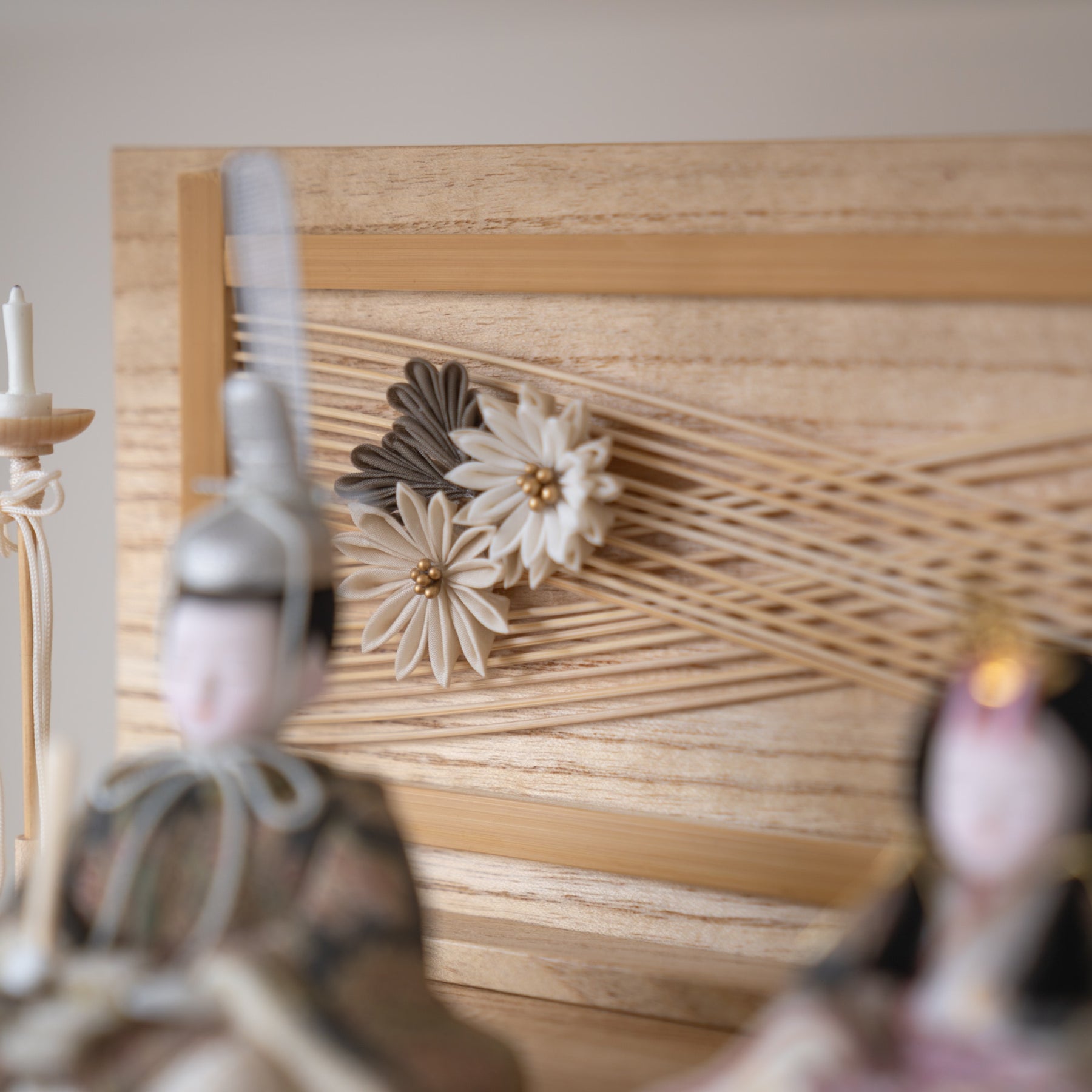 雛人形 こひな収納飾り 竹千筋細工花つまみ 一秀