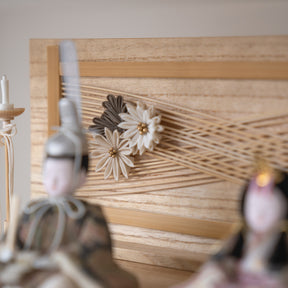 雛人形 こひな収納飾り 竹千筋細工花つまみ 一秀