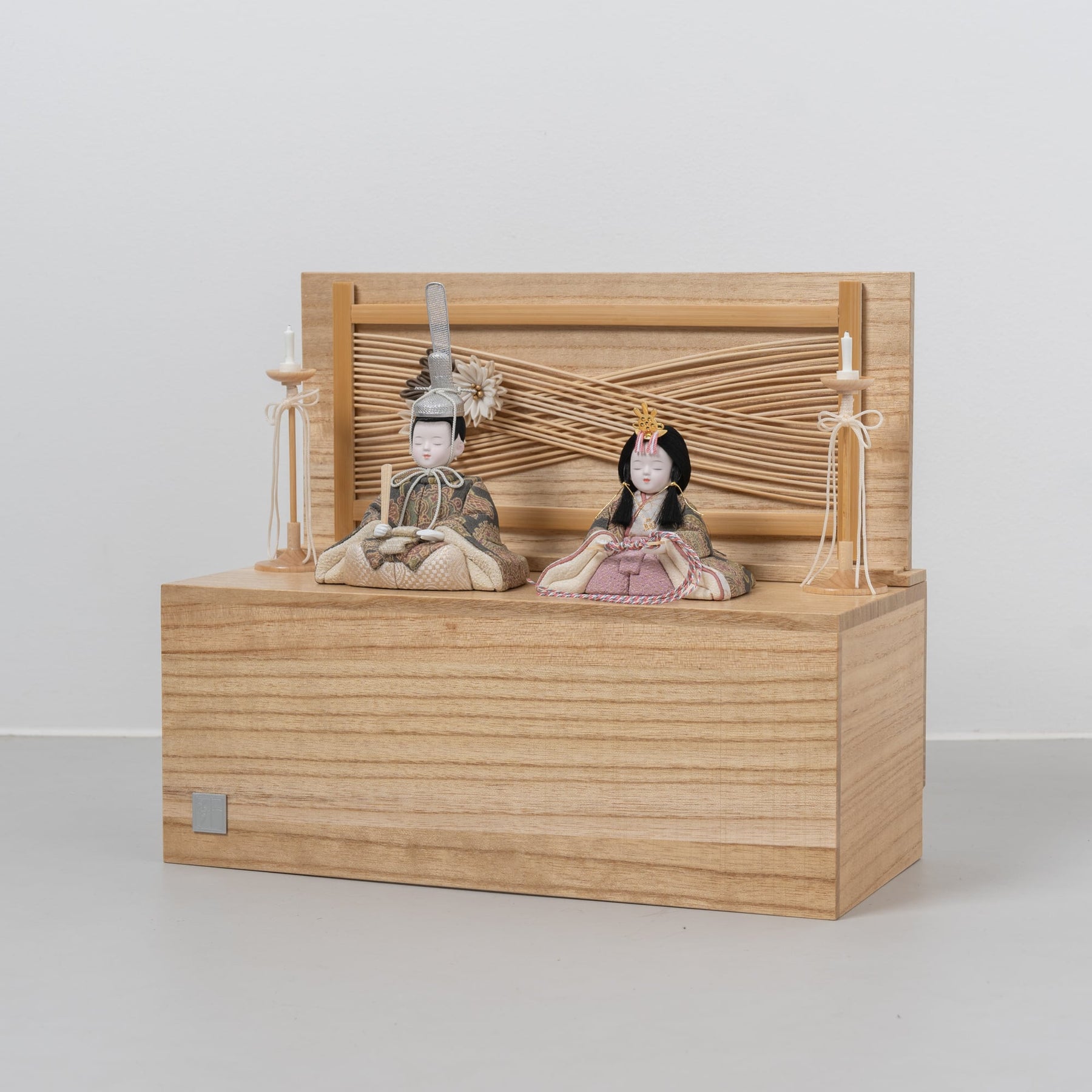 雛人形 こひな収納飾り 竹千筋細工花つまみ 一秀
