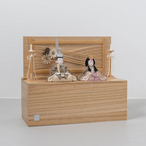 雛人形 こひな収納飾り 竹千筋細工花つまみ 一秀