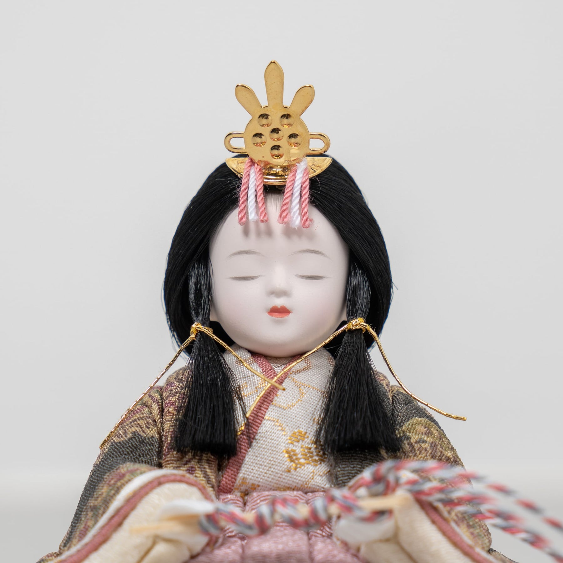 雛人形 こひな収納飾り 竹千筋細工花つまみ 一秀