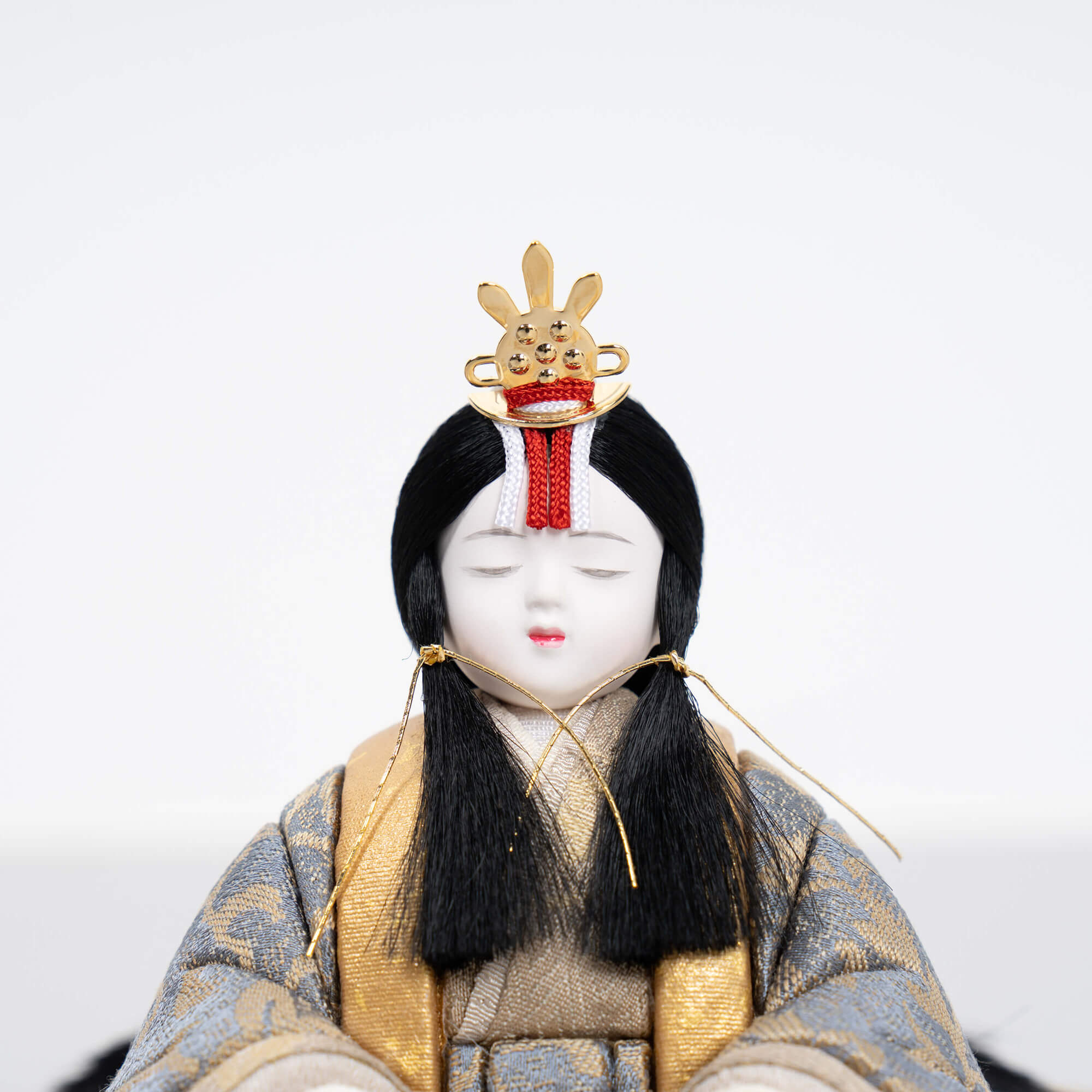 雛人形 雫 平飾り グレー 一秀