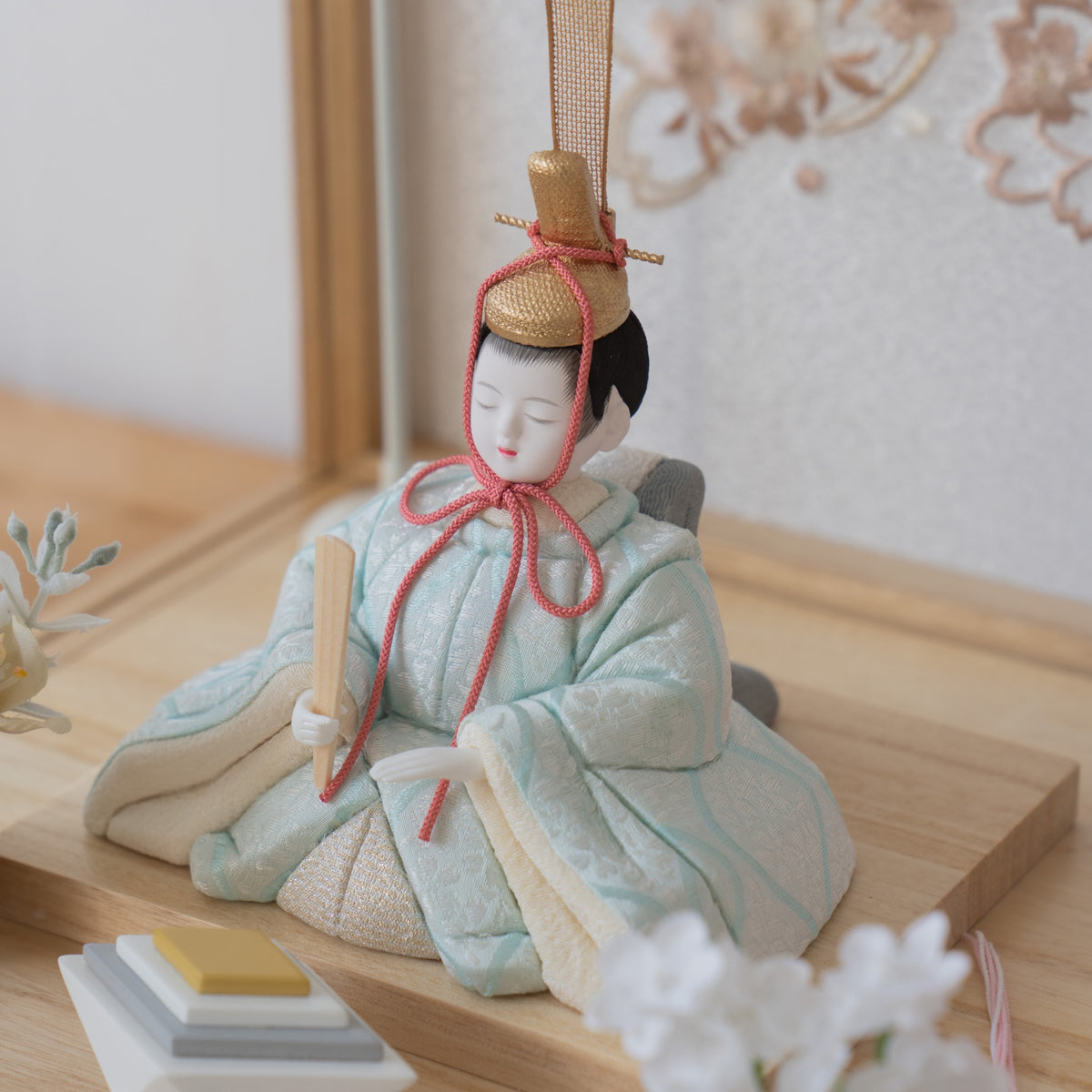 雛人形 透花 木目込み ケース飾り 白木 一秀 02-09