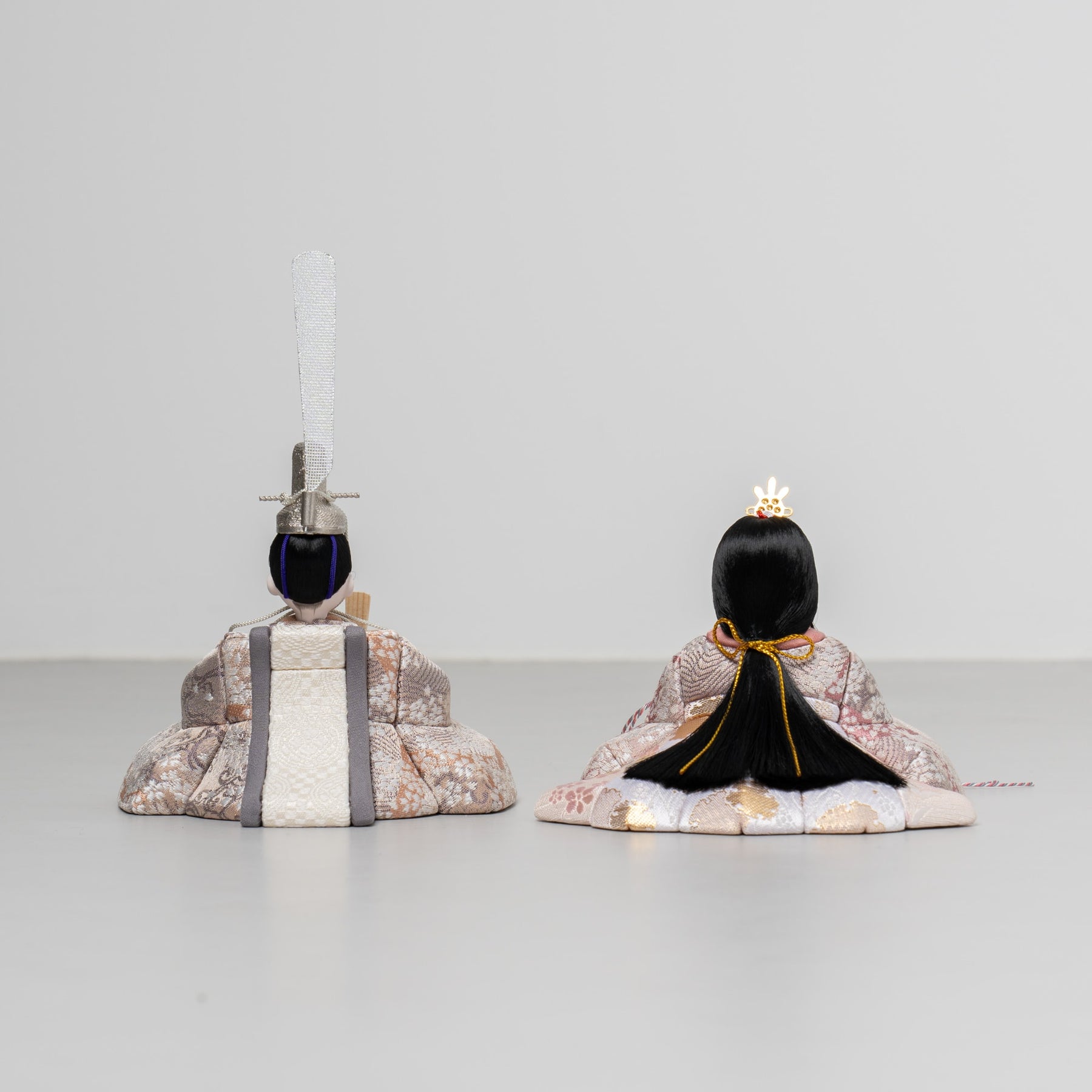 雛人形 紬 人形ケース ベージュ 一秀 C115-8