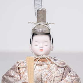 雛人形 紬 人形ケース ベージュ 一秀 C115-8