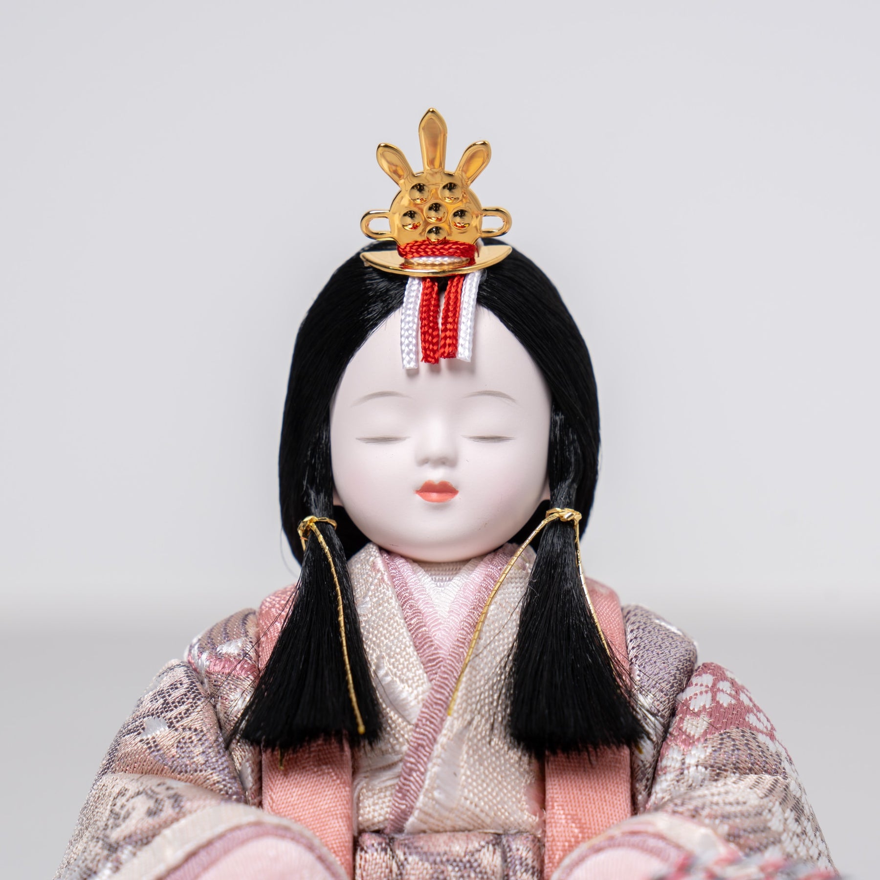 雛人形 紬 人形ケース ベージュ 一秀 C115-8