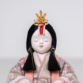 雛人形 紬 人形ケース ベージュ 一秀 C115-8