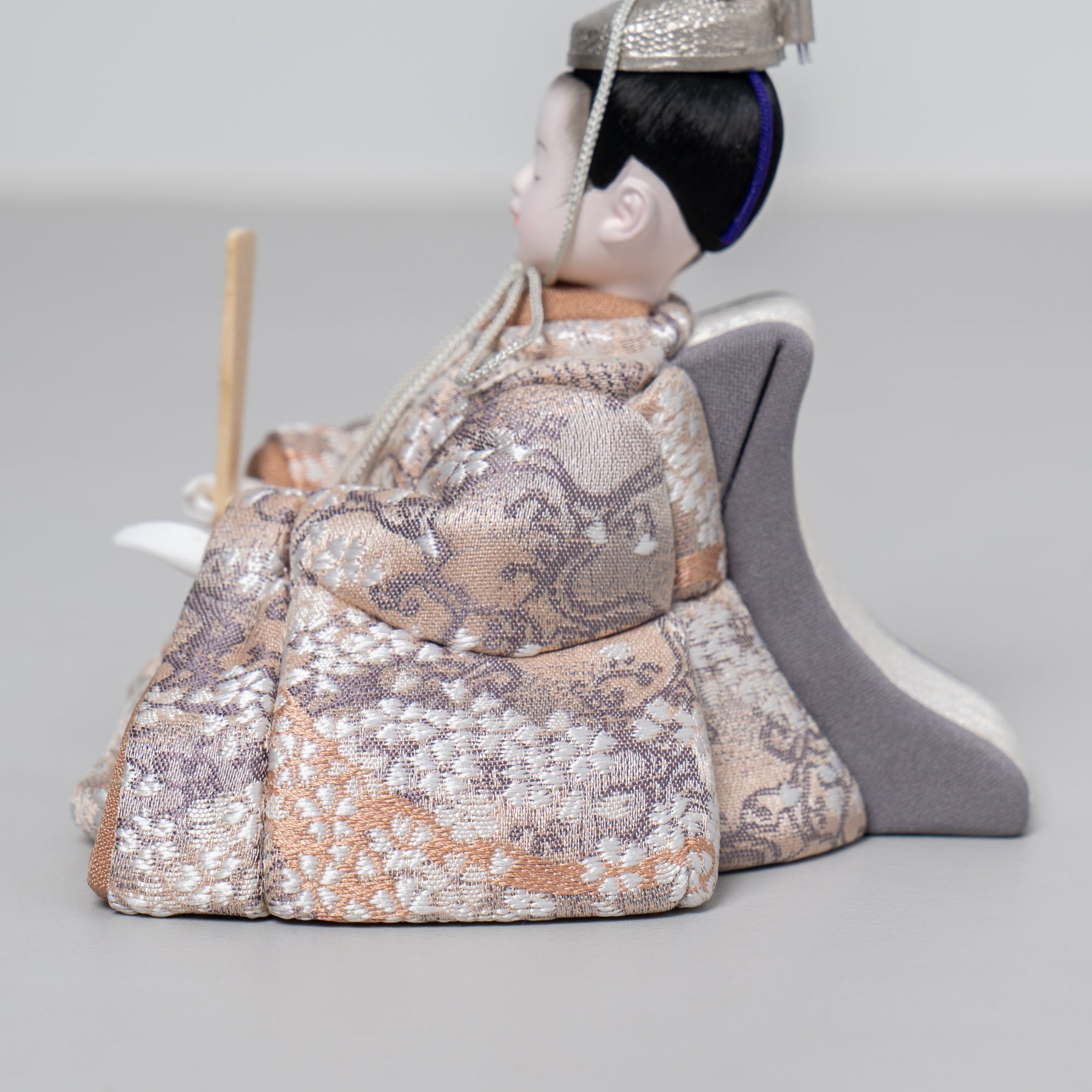 雛人形 紬 人形ケース ベージュ 一秀 C115-8