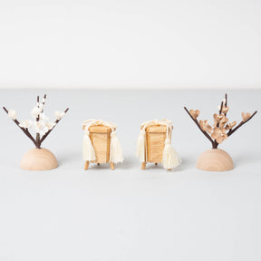 雛人形 紬 人形ケース ベージュ 一秀 C117-8