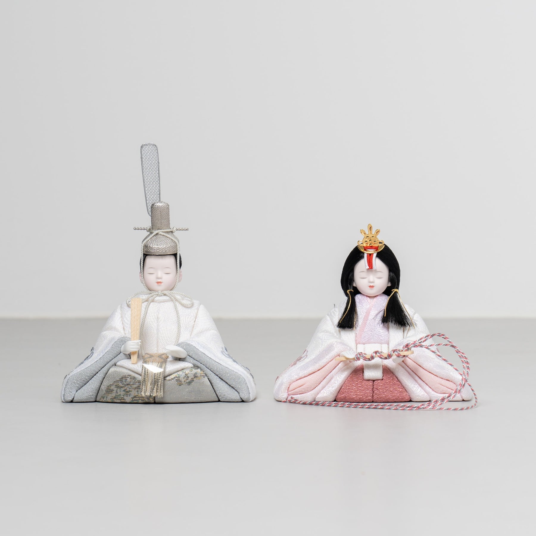 雛人形 紬 人形ケース ベージュ 一秀 C117-8