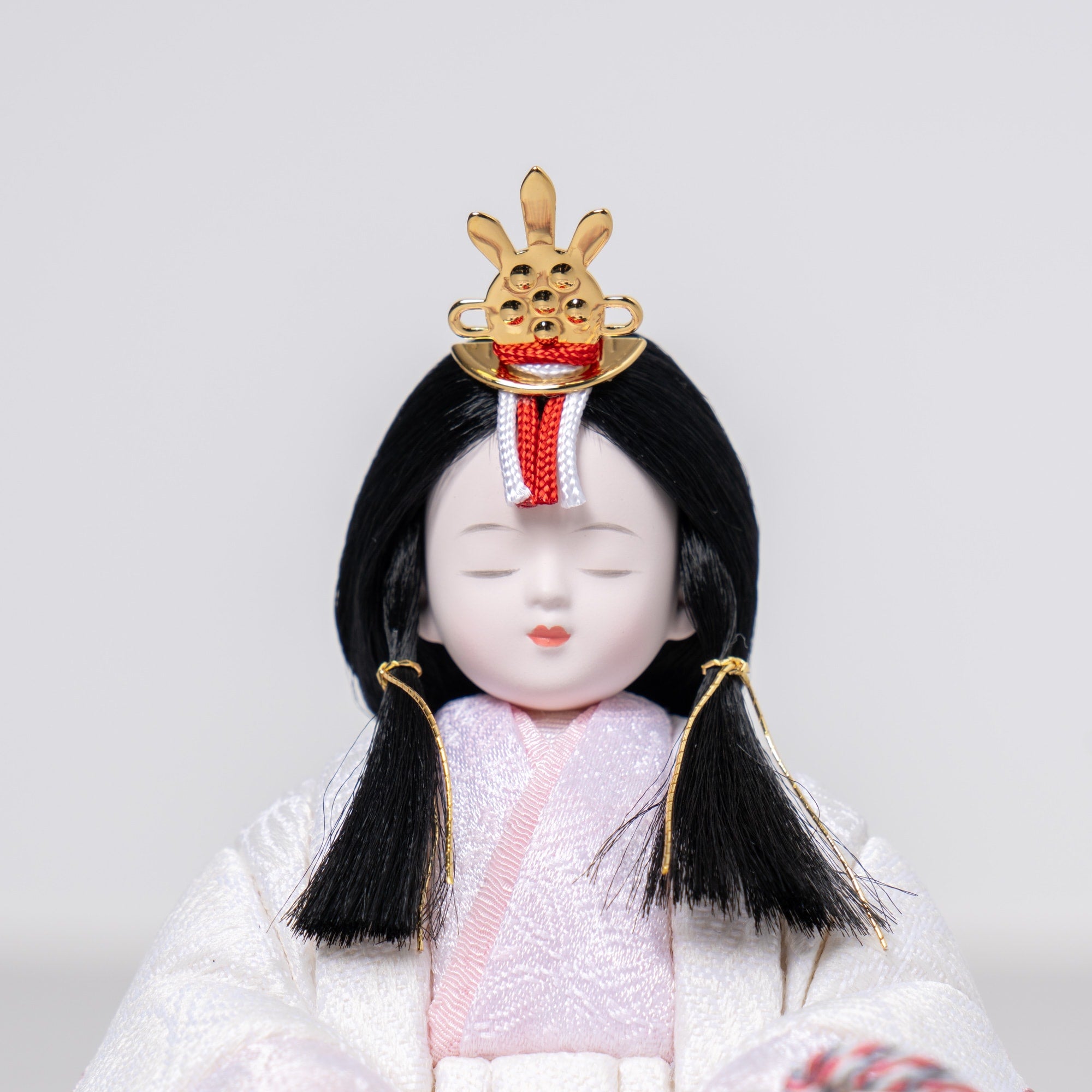 雛人形 紬 人形ケース ベージュ 一秀 C117-8