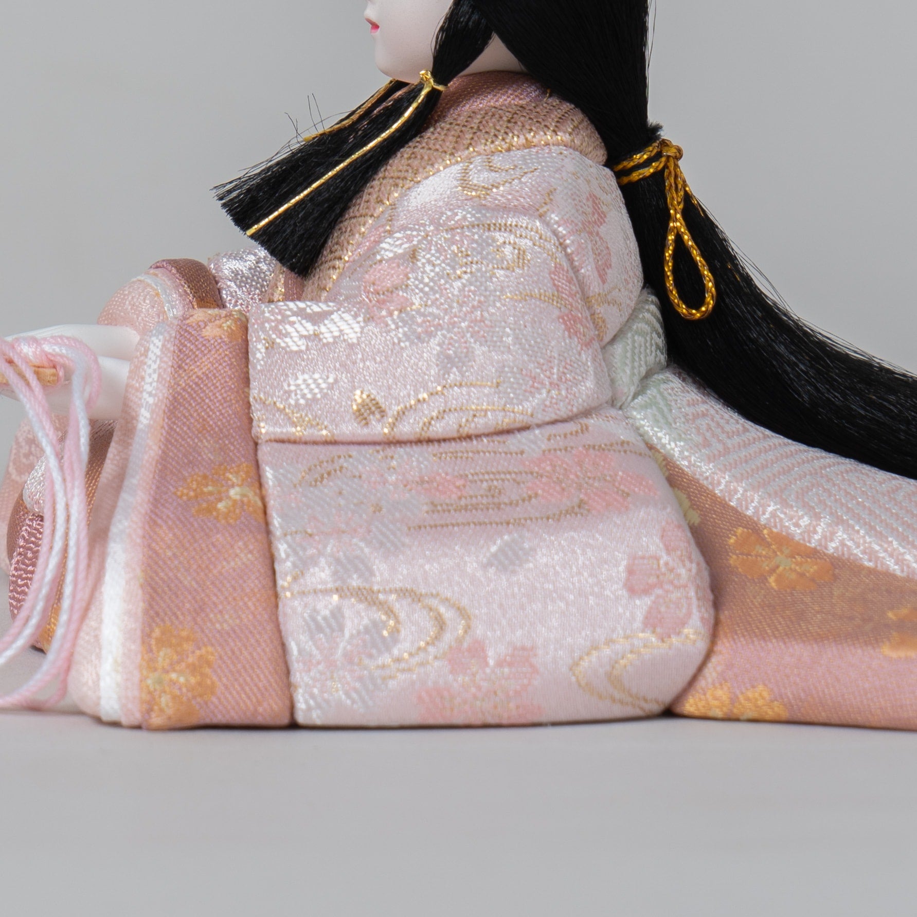 雛人形 紬 人形ケース ベージュ 一秀