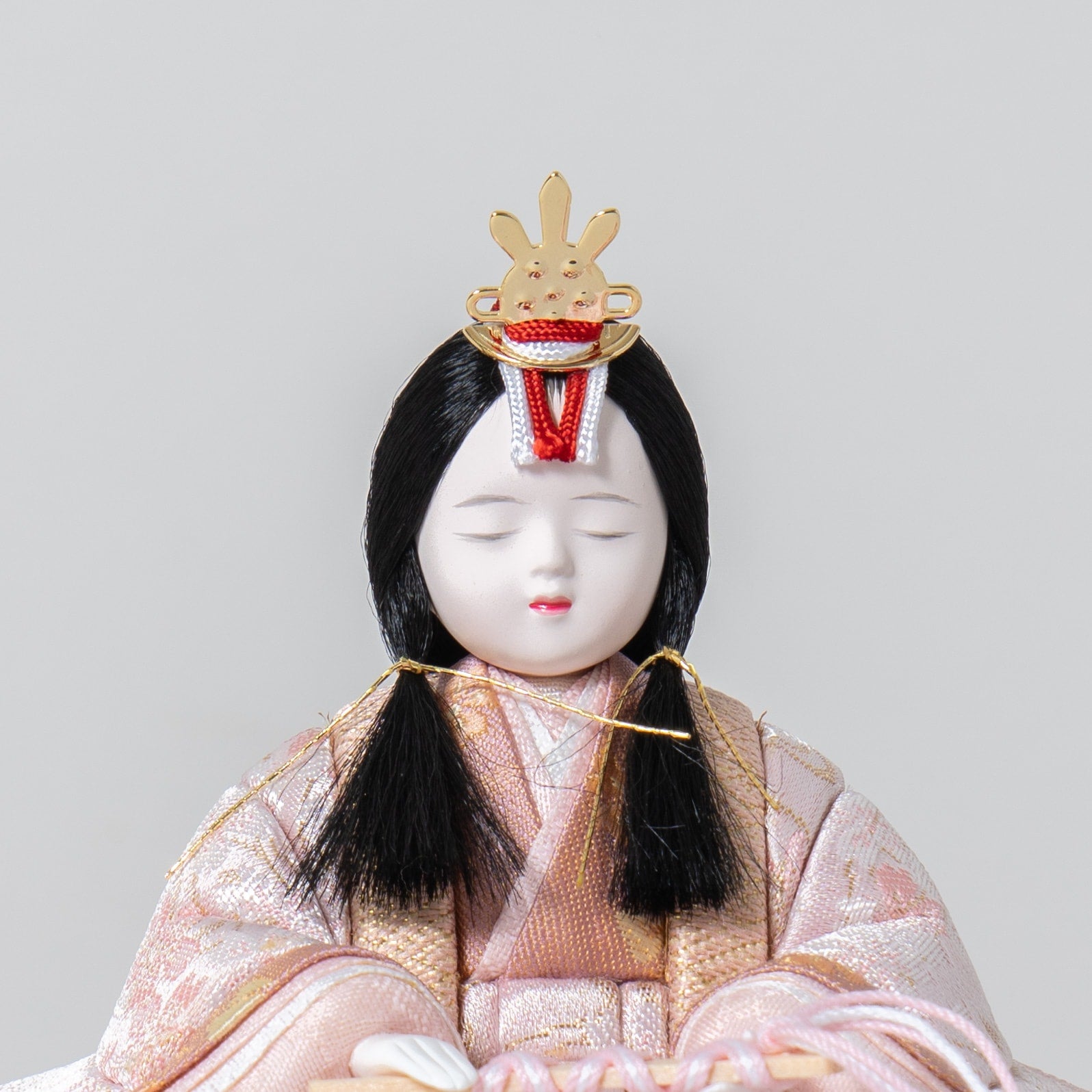 雛人形 紬 人形ケース ベージュ 一秀