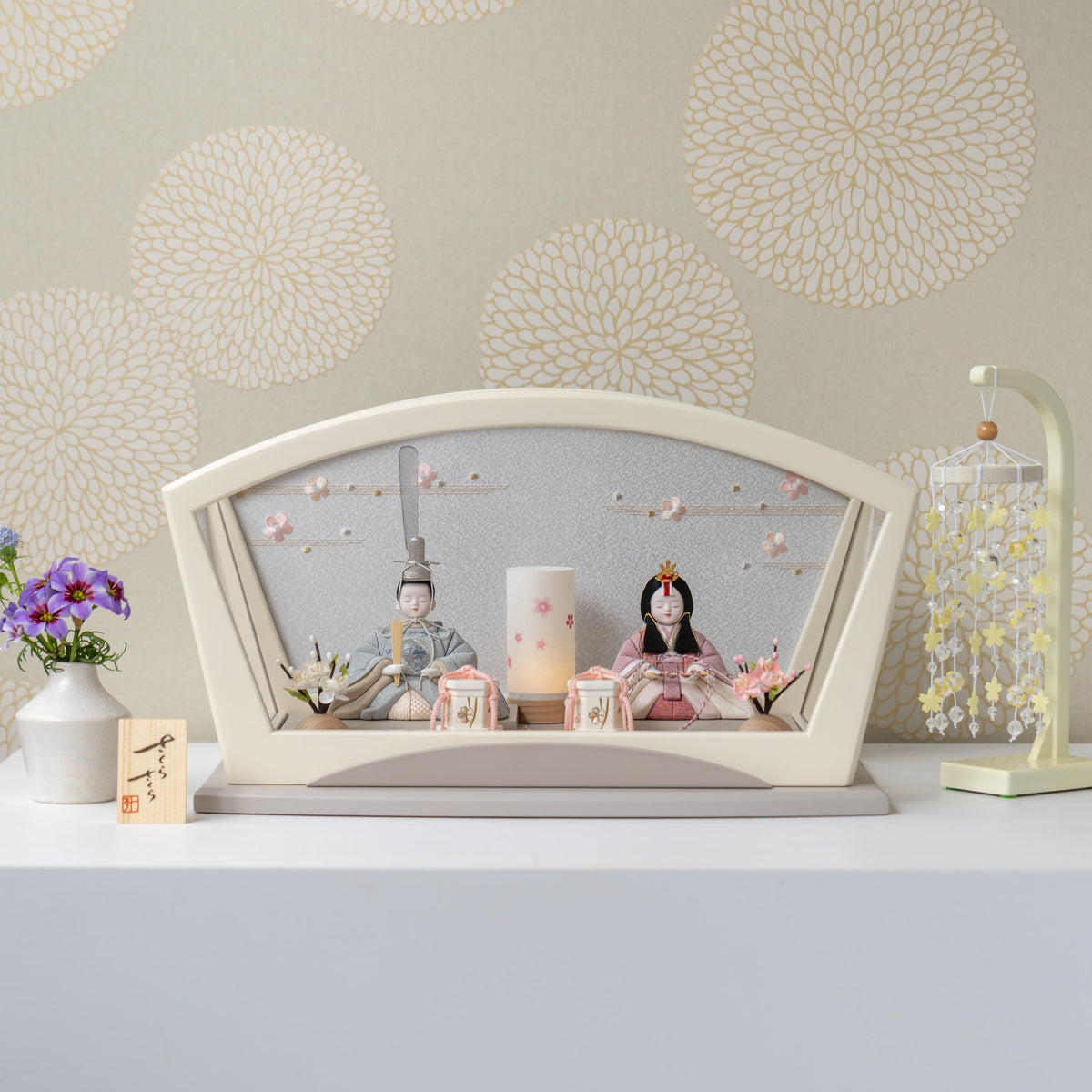 雛人形 紬 人形ケース グレー 一秀 C118-8