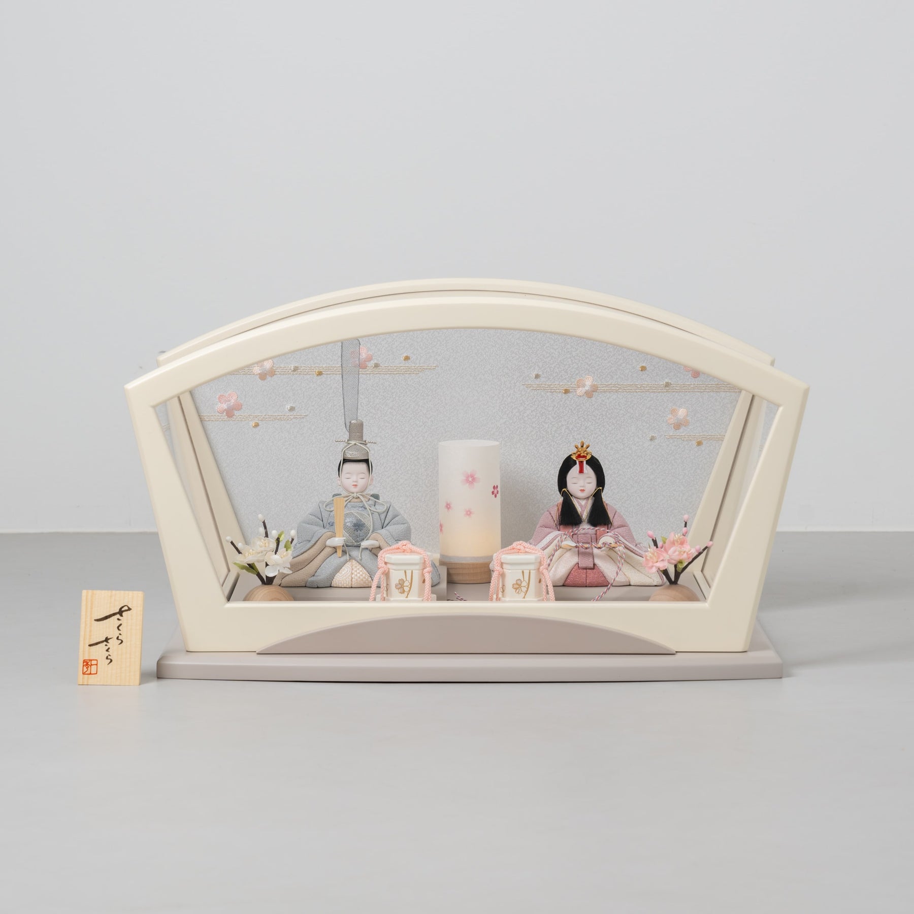 雛人形 紬 人形ケース グレー 一秀 C118-8